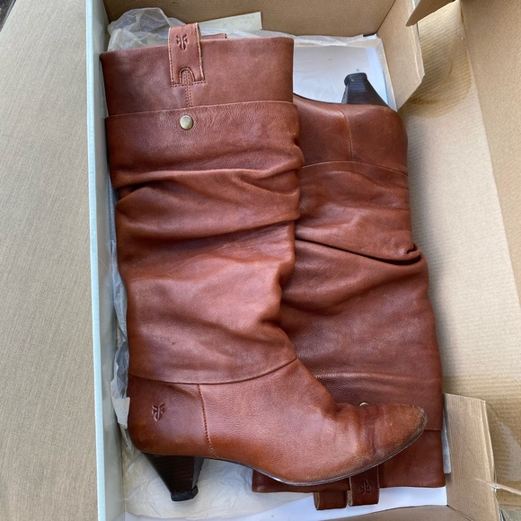 Frye Jenny Double Leather Boots - Picture 3 of 10